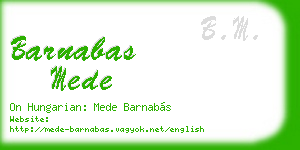 barnabas mede business card